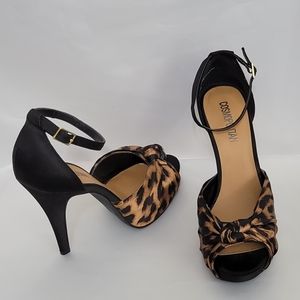 Satin Platform Stilletos~Sexy Leopard
